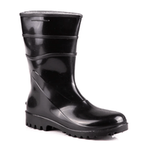 Bota Profissional PVC Preta Cano Curto Com Forro Sem Bico 82BPC600 Tamanho 39 CA 37456 Bracol