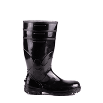 Bota Profissional PVC Preta Cano Longo Com Forro Biqueira Aço 85BPL200PA Tamanho 37 CA 37750 Bracol