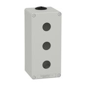 Botoeira Vazia Metálico Cinza 3 Furos 22mm XAPD3503 Schneider