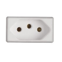 Módulo Tomada 1 Módulo Branco 2P+T 20A 250V 57115038 Tramontina Eletrica