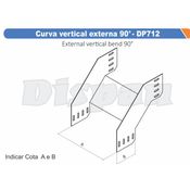 Curva Eletroc Vt Ext 90G Perf Pz U Ch22 50X 50Mm DP712 - Dispan