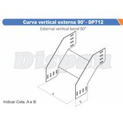 Curva Eletroc Vt Ext 90G Perf Pz U Ch22 50X 50Mm DP712 - Dispan