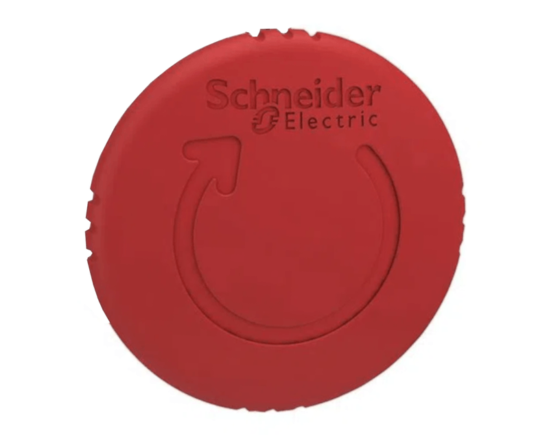 Botão Cogumelo Giratório 40mm Metálico Vermelho 22mm