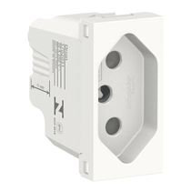 Módulo Tomada Predial 1 Módulo Branca 2 Polos + Terra 10 A 250 V S70202104 Schneider