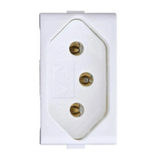 Módulo Tomada Predial 1 Módulo Branca 2 Polos + Terra 10 A 250 V S70202104 Schneider