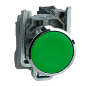Botão Redondo Metálico Verde 22mm Impulso XB4BA31 Schneider