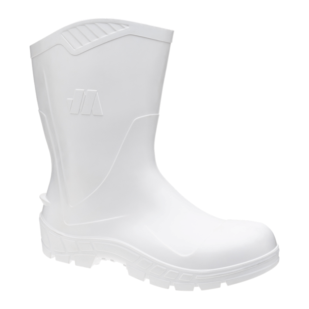 Bota Frigorifico PVC Branca Cano Médio Com Forro Biqueira Aço F.Total ...