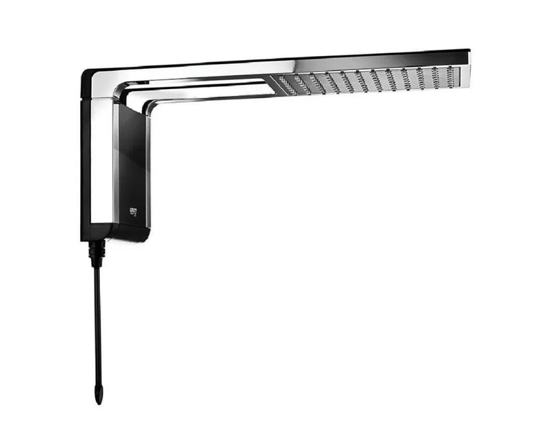 Chuveiro 5500 W 127v Preto/Cromado Acqua Storm Ultra - 7510056 - Lorenzetti - Dimensional | Posição lateral