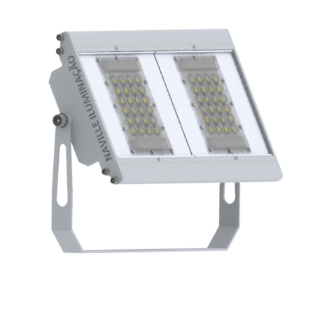 Refletor de LED Cinza Sobrepor IP66 100W 220-240V 5000K Protetor