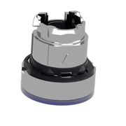 Frontal Botão Comando Iluminado Redondo Metálico Azul 22 Mm Schneider