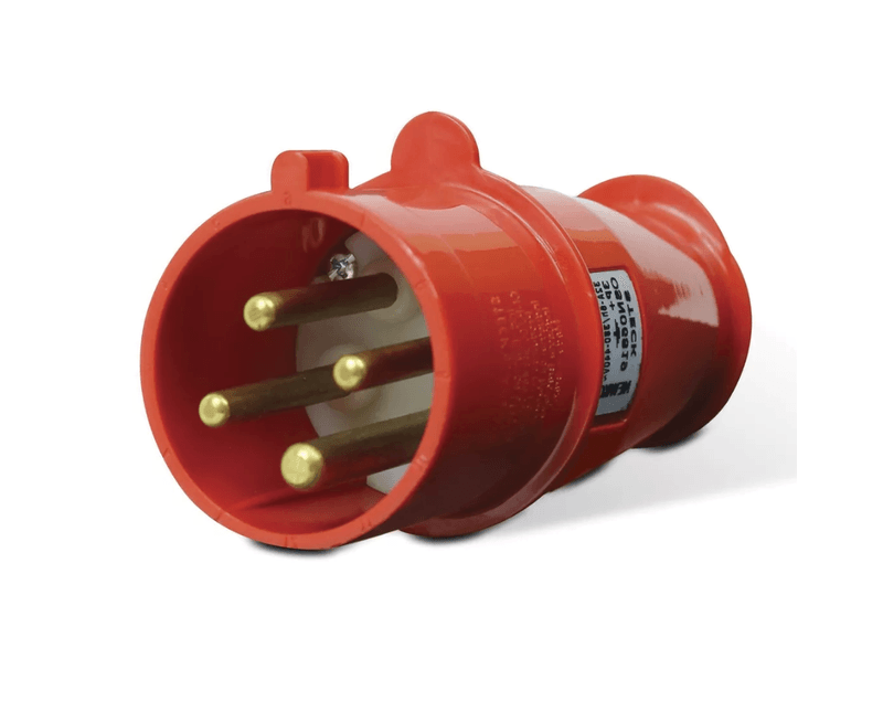 Plugue Energia Macho Poliamida 3 Polos  32A Vermelho Steck | Imagem ampliada esquerda