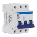 Disjuntor Mini Tripolar 100a 440v C 4KA WEG | Visão da diagonal direita do disjuntor