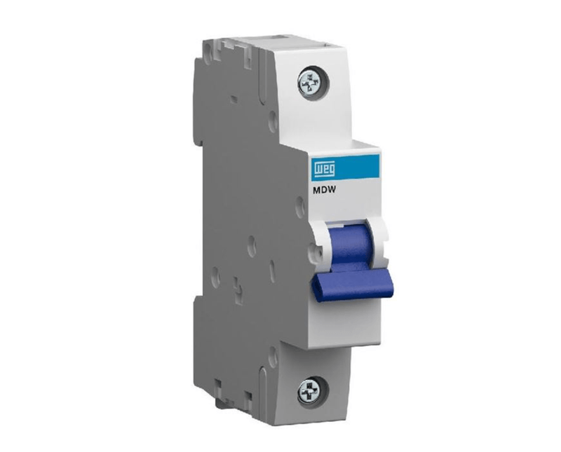 Disjuntor-Mini-Monopolar-4a-440V-250V-Weg-|-Dimensional---Imagem-do-produto-posicionado-para-a-direita.