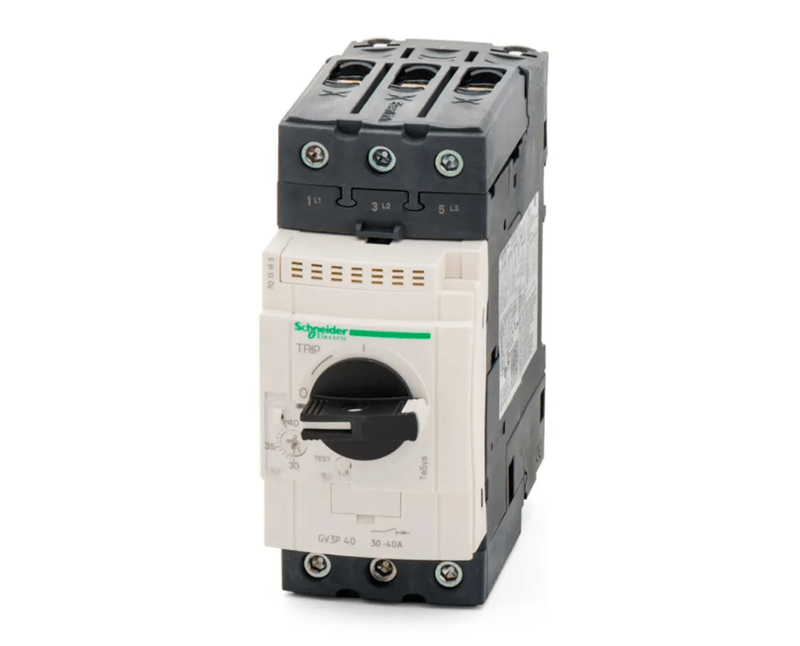 Disjuntor Motor Tripolar 48-65A 380VCA 910A 50KA Parafuso Tesys