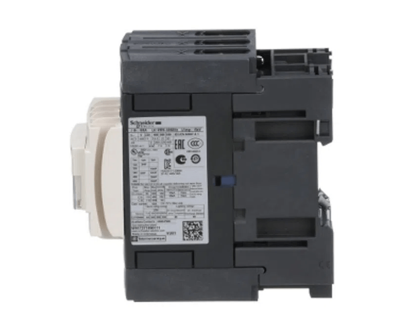 Contator Tripolar Tesys D Everlink 40A 1NA+1NF 24VCA LC1D40AB7 Schneider - Dimensional | Imagem ilustrativa - Visão traseira