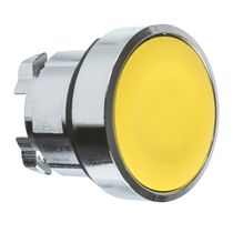Frontal Botão Comando Redonda Faceada Metálico Amarelo 22 Mm Schneider