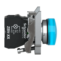 Sinalizador Modular Plástico Azul 22mm 24VC XB4BVB6 Schneider