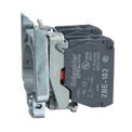 Corpo Bloco Comando Contato Metálico 22mm 2NF ZB4BZ104 Schneider - Dimensional |Produto na lateral para esquerda