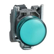 Sinaleiro Redondo Metálico Verde 22mm 120V LED XB4BVG3 Schneider