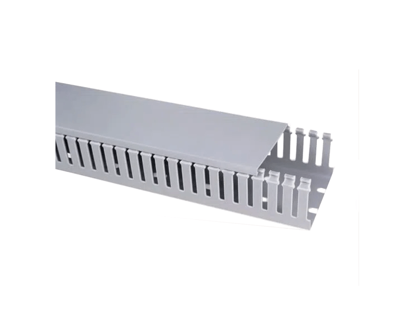 Canaleta Aberta Pvc Cinza 50mm 80mm 2000 Mm Heladuct Hd | Diagonal Direita