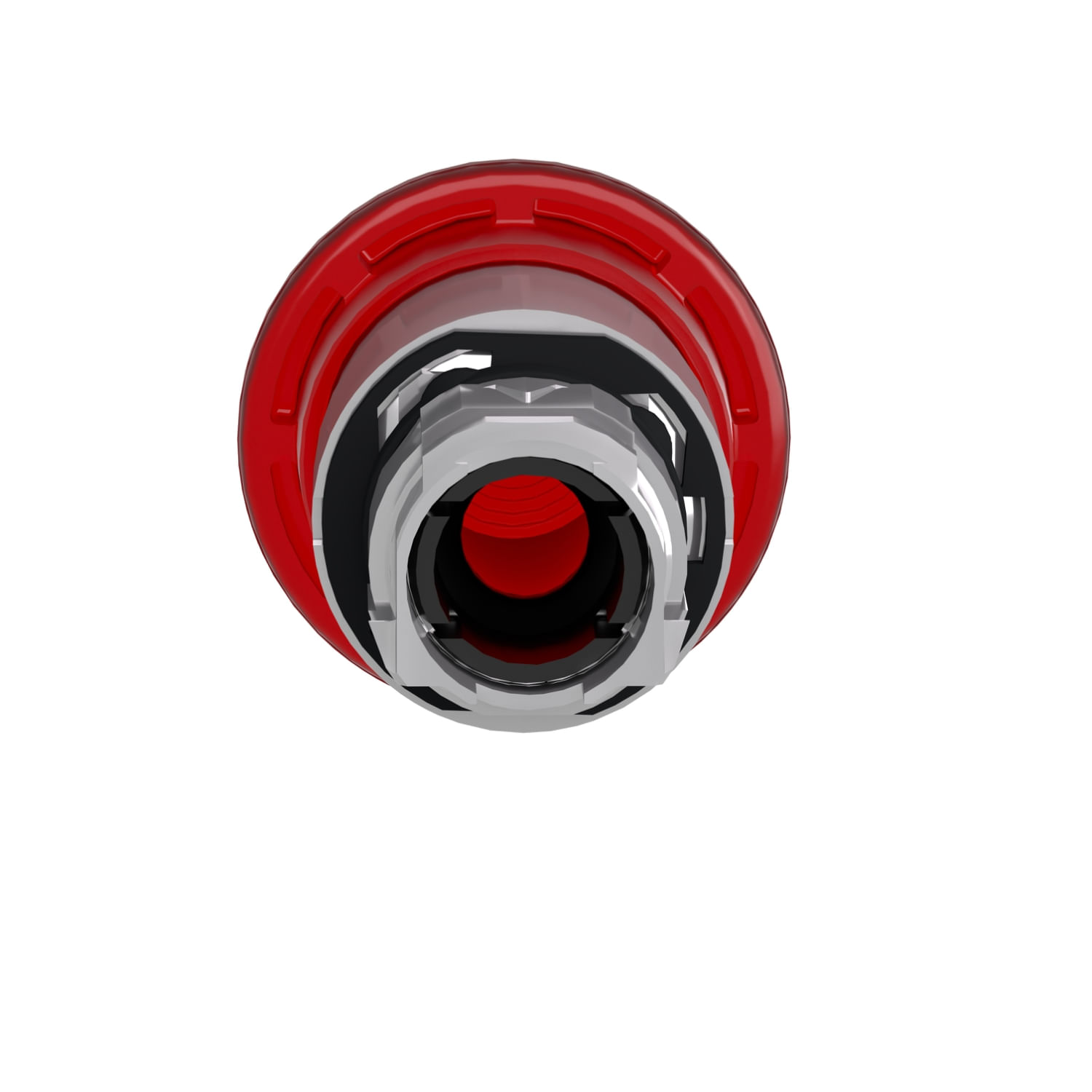 Frontal Botao Comando Iluminado Cogumelo 40 Mm Metalico Vermelho 22 Mm  ZB4BW643 Schneider - Dimensional | Materiais Elétricos, EPI's e Automação