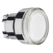 Frontal Botao Comando Iluminado Redondo Metalico Incolor 22 Mm ZB4BW37 Schneider