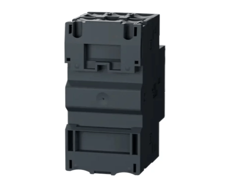 Disjuntor Motor Tripolar 1,6-2,5A 33,5A 690V 100KA GZ1E07 Schneider | Imagem Ilustrativa - Posição traseira inclinado para direita
