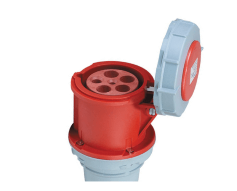 Tomada Externa Fêmea 3P+N+T 125A 440V Vermelho 6H CIW125P5H6E53