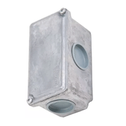 Condulete Metálico Multiplo Alumínio X 1" Com Tampa Sem Pintura Parafuso + 2 Tampões E002600040 Wetzel
