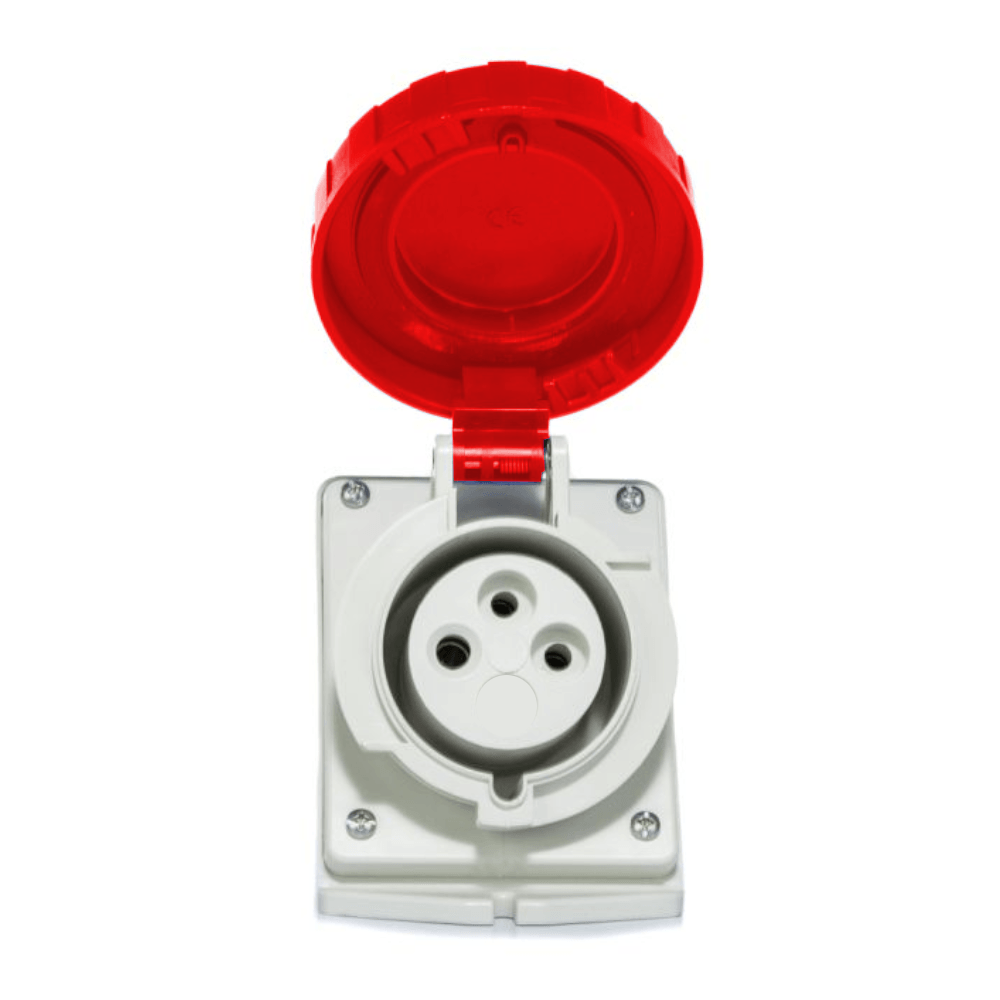 Tomada Industrial Não Metálica Sobrepor Fêmea Tripolar Neutro