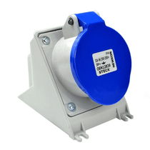 Tomada Industrial Não Metálica Sobrepor Fêmea Bipolar Terra 32A 200/250V Azul N3206 Steck
