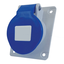 Tomada Industrial Não Metálica Embutir Fêmea Bipolar Terra 16A 220240V Azul N3046 Steck