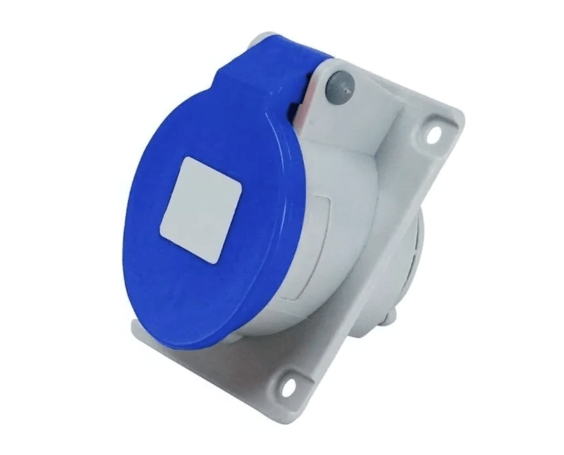 Tomada Industrial Não Metálica Embutir Fêmea Tripolar Terra