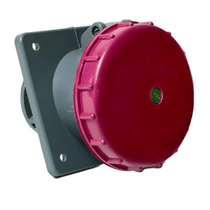 Tomada Industrial Não Metálica Fêmea Tripolar Terra 63A 380/440V Vermelha S4546W Steck