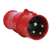 Plugue Energia Industrial Macho Termoplástico Tripolar Terra 32A 380/440V Vermelho S4276 Steck