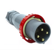 Plugue Energia Industrial Macho Termoplástico Tripolar Terra 125A 380/440V Vermelho S4676 Steck