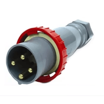 Plugue Energia Industrial Macho Termoplástico Tripolar Terra 125A 380/440V Vermelho S4676 Steck