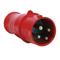 Plugue Energia Industrial Macho Poliamida Tripolar Terra 16A 380/440V Vermelho N4076 Steck