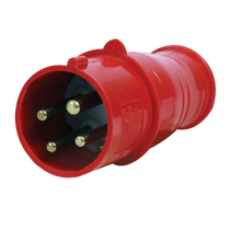 Plugue Energia Industrial Macho Poliamida Tripolar Terra 16A 380/440V Vermelho N4076 Steck