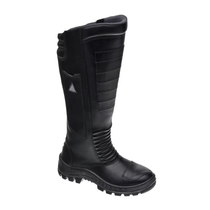 Coturno Moto Preta Bico De Plástico Zip 60C32MOTBP Tamanho 44 CA 39808 Marluvas