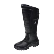 Coturno Moto Preta Bico De Plástico Zip 60C32MOTBP Tamanho 45 CA 39808 Marluvas