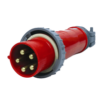 Plugue Energia Industrial Macho Termoplástico Tripolar Terra 32A 380/440V Vermelho S4276W Steck