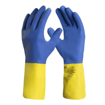 Luva Látex Azul e Amarelo Neolátex DA224D Tamanho 10 Danny