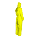 Macacão Tnt Amarelo Com Capa e Zíper Tamanho M MICROCHEM3000 Ansell | Imagem ilustrativa - Posição frontal virado para esquerda