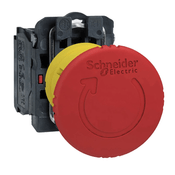 Botão Cogumelo 40Mm Vermelho 22Mm Giratório Com Gravação Setas Direcionais XB5AS8442 Schneider