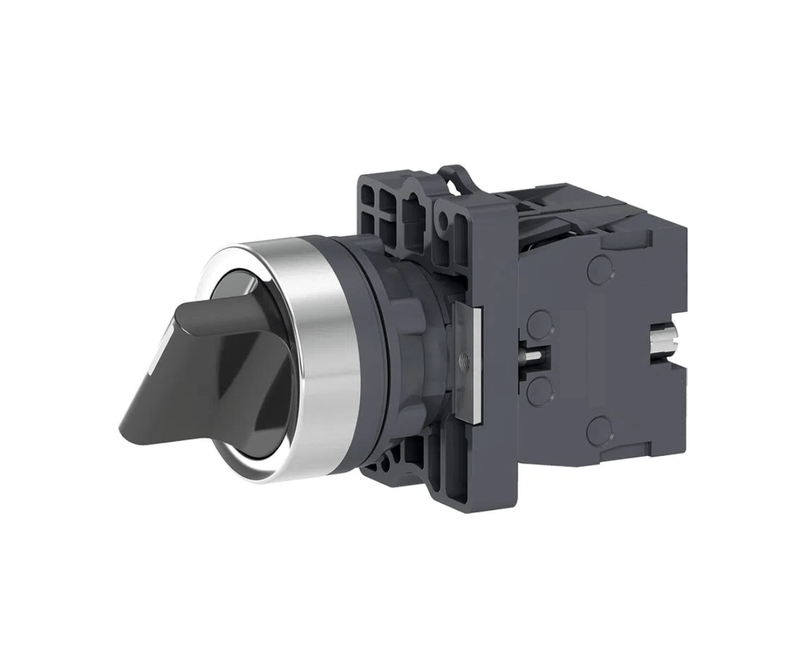 Comutador Knob Curto 2 Posições Preto 22mm  Schneider - Imagem na vertical