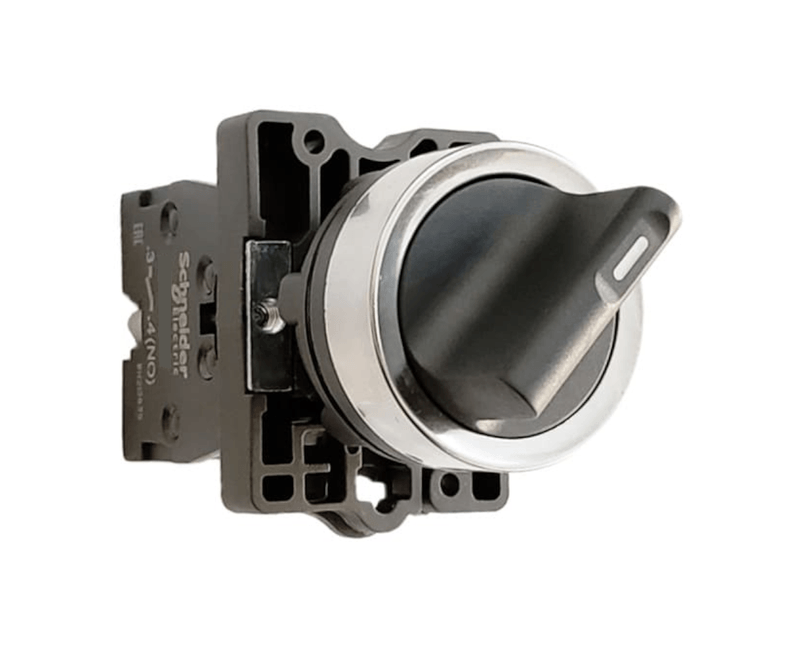 Comutador Knob Curto 2 Posições Preto 22mm  Schneider - Imagem para o lado direito