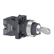 Comutador Com Chave 2 Posições Preto 22mm 45 Graus XA2EG21 Schneider