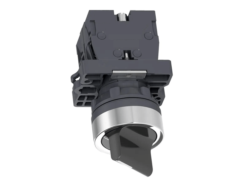 Comutador Knob Curto 2 Posições Preto 22Mm XB5AD25 Schneider - Imagem ilustrativa - Posição lateral para esquerda