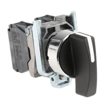 Comutador Knob Longo 3 Posições Com Retorno Metálico Preto 22mm 45 Graus XB4BJ53 Schneider